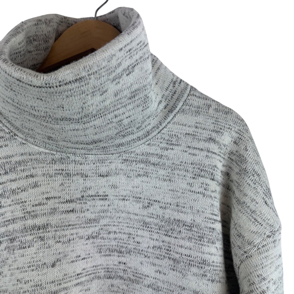 Columbia Sweater Womens L Grey Marled Turtleneck Fleece Pullover XL0876 Relaxed